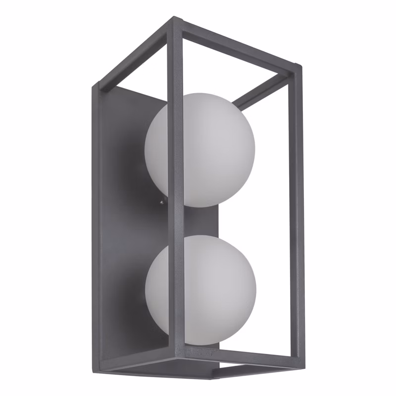 Kinkiet ścienny Italux Daisy szaro-biały 2 x G9 x 4W IP20 wym: 28 x 14 x 14 cm – 1 szt.