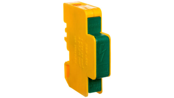 Blok rozdzielczy modułowy 1-biegunowy 60A we: 1×6-35mm2 wy: 6×2,5-6mm2 żółto-zielony LBR60A 84326009