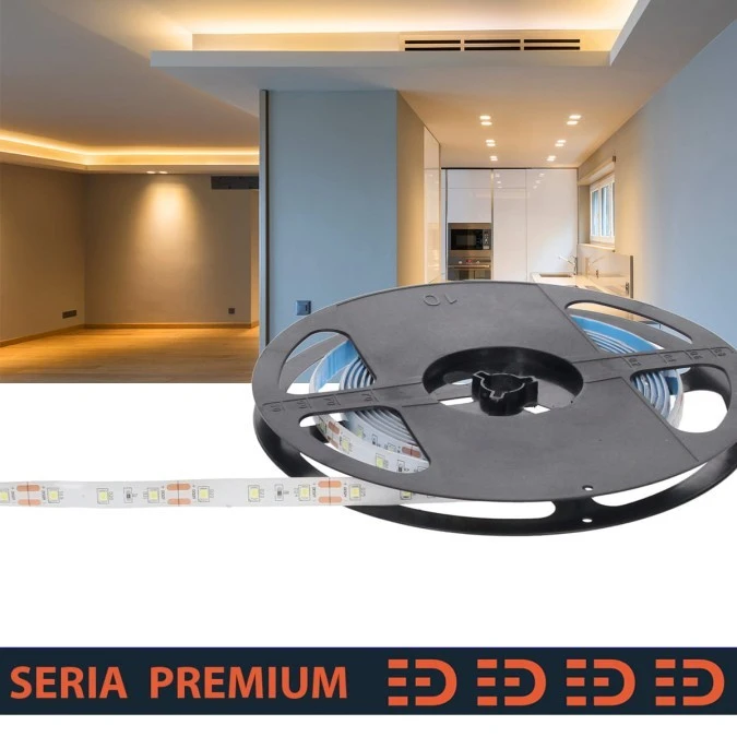 Taśma Premium+ IP63 12V 60led 2800‑3200K SMD2835 (5)