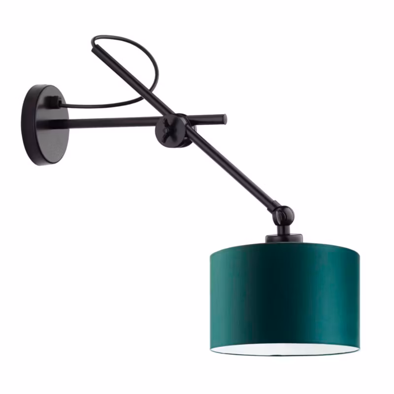 Kinkiet Volta Light Factory Modern Czarny/Butelkowa zieleń Abażur 1xE27 1szt.