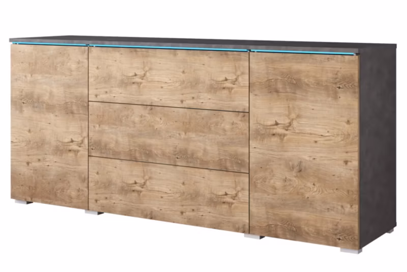 Komoda MINIO go for it VEVE 150 matera/kasztan wrocławski z oświetleniem LED, 1 szt.