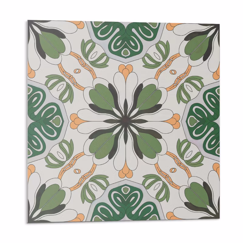 Kafelki samoprzylepne Wallfluent 50×50 cm Symetryczny motyw kwiatowy 4 szt. 4070095577028