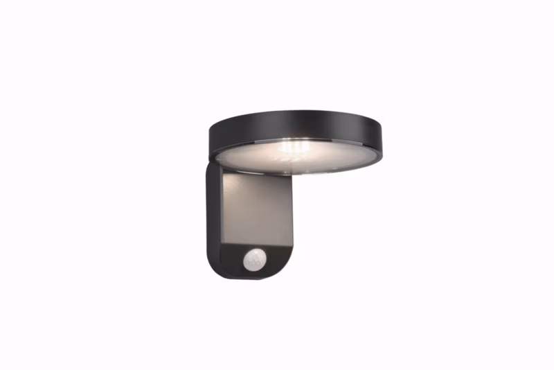 Kinkiet solarny z czujnikiem RL Posedas antracyt LED 5W 3000K 290lm IP44 wym: 12 x 15 x 15 cm tworzywo sztuczne – 1 szt.