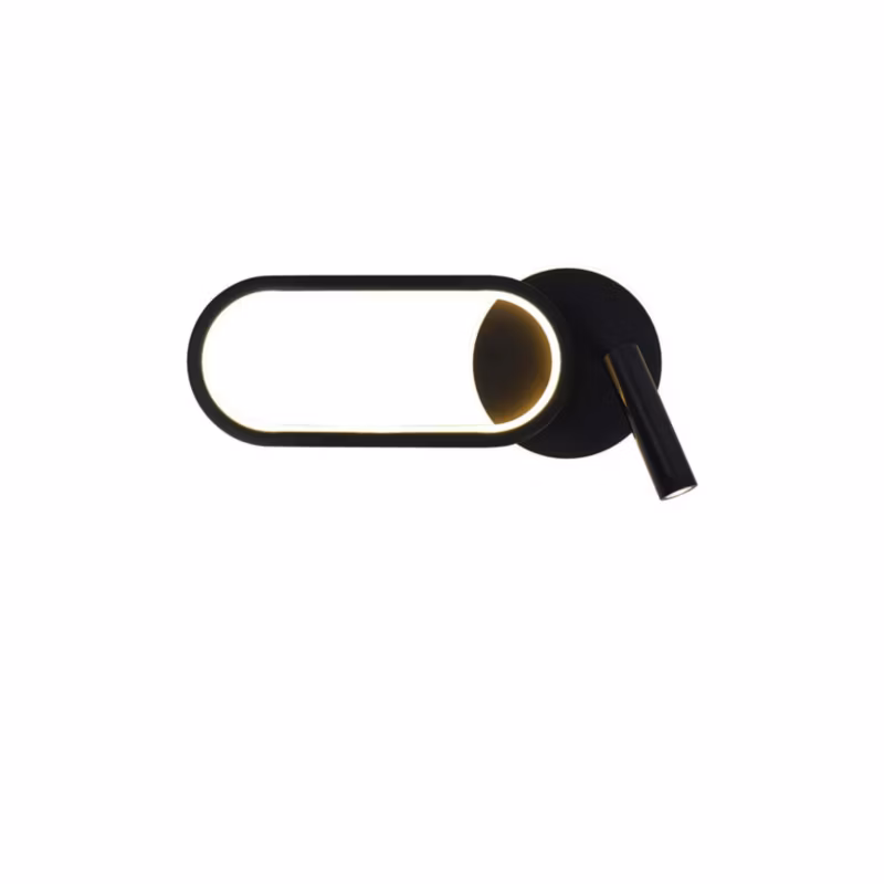 Kinkiet ścienny Candellux Monet czarny LED 13W 3000K-6000K 800lm wym: 35 x 15 x 6,5 cm – 1 szt.