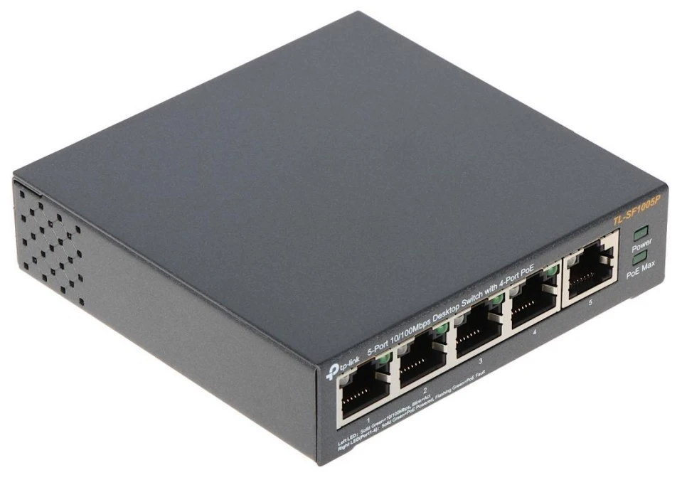 Switch PoE 5‑portowy TL‑SF1005P