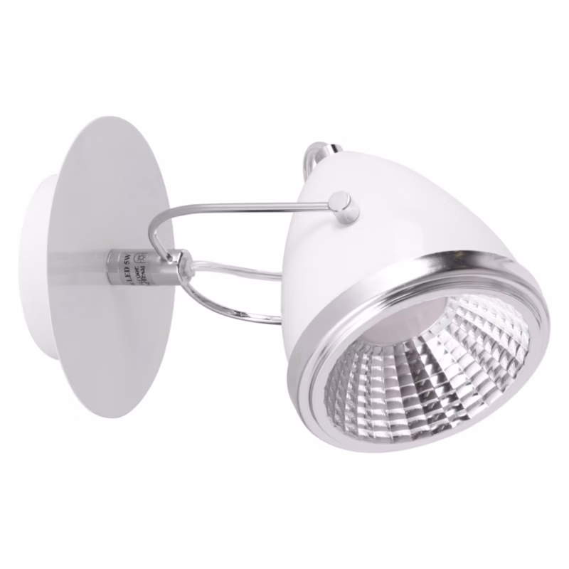 Kinkiet SPOT Light 1xGU10 LED 6W Klasyczne Połączenie Chromu i Bieli, Polski Producent, 1 szt.