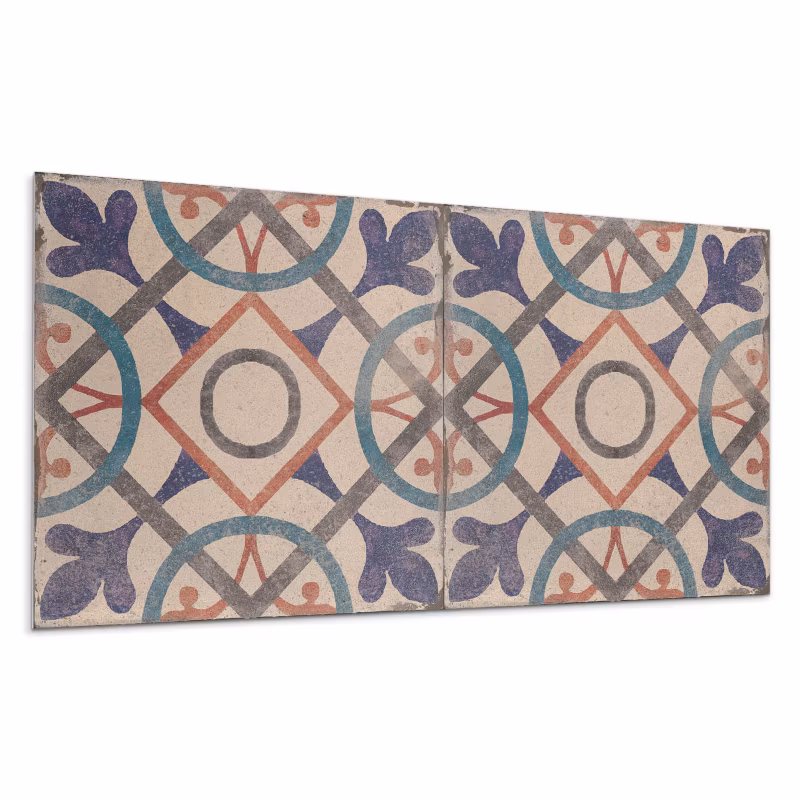 Kafelki samoprzylepne Wallfluent 40×20 cm Motyw okręgów w stylu geometrycznym 10 szt.