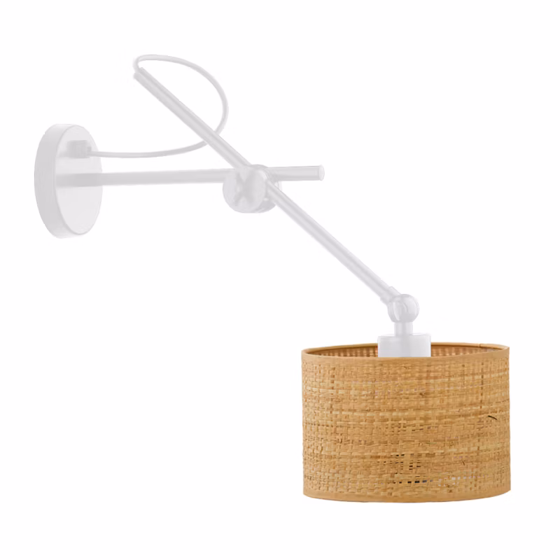 Kinkiet Volta Light Factory Modern Biały/Rattan Abażur 1xE27 1szt.