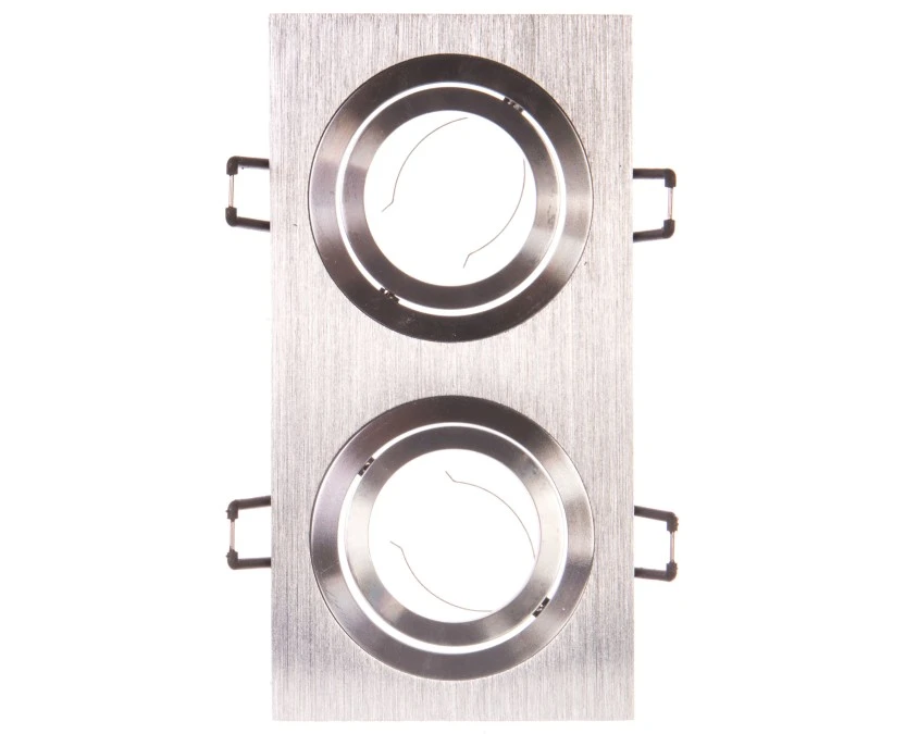 Sufitowa oprawa punktowa MORENA, IP20, kwadrat, 2 oczka, inox