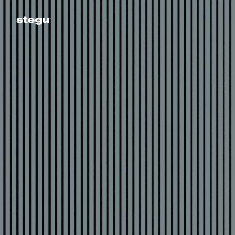 Lamele ścienne na czarnym filcu Stegu Acoustic Line, błękitne 265×24,5 panele akustyczne 1 szt.