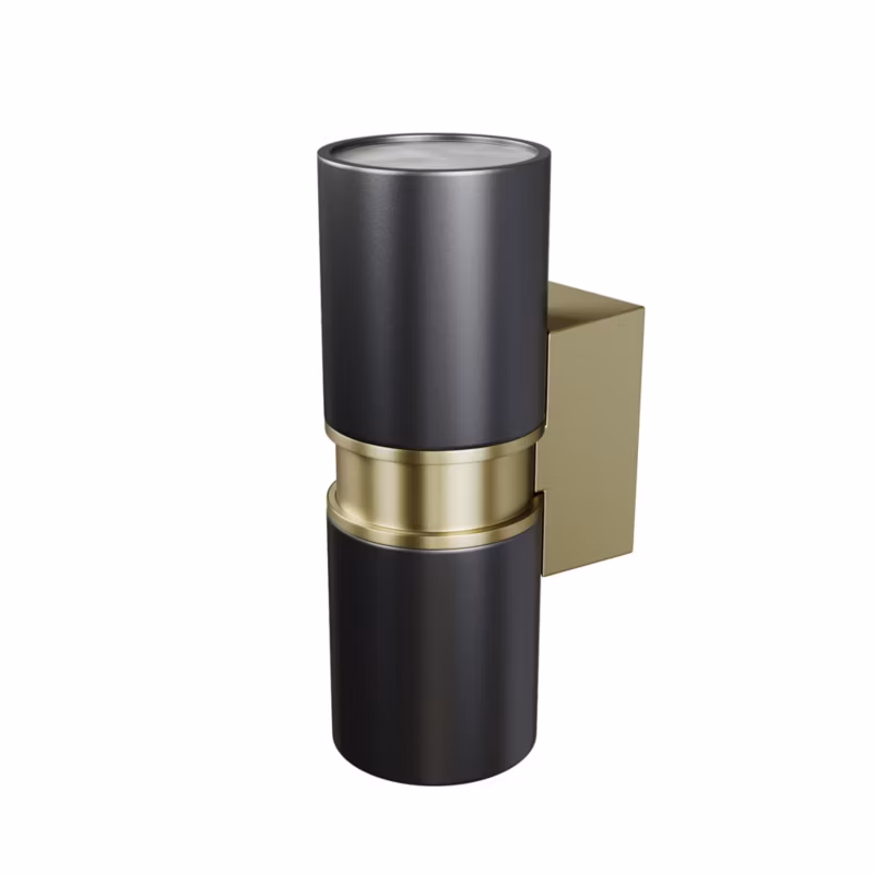 Kinkiet ścienny zewnętrzny Maytoni Bowery czarno-złoty 2 x GU10 x 50W IP54 wym: 18 x 6,4 x 9,5 cm – 1 szt.
