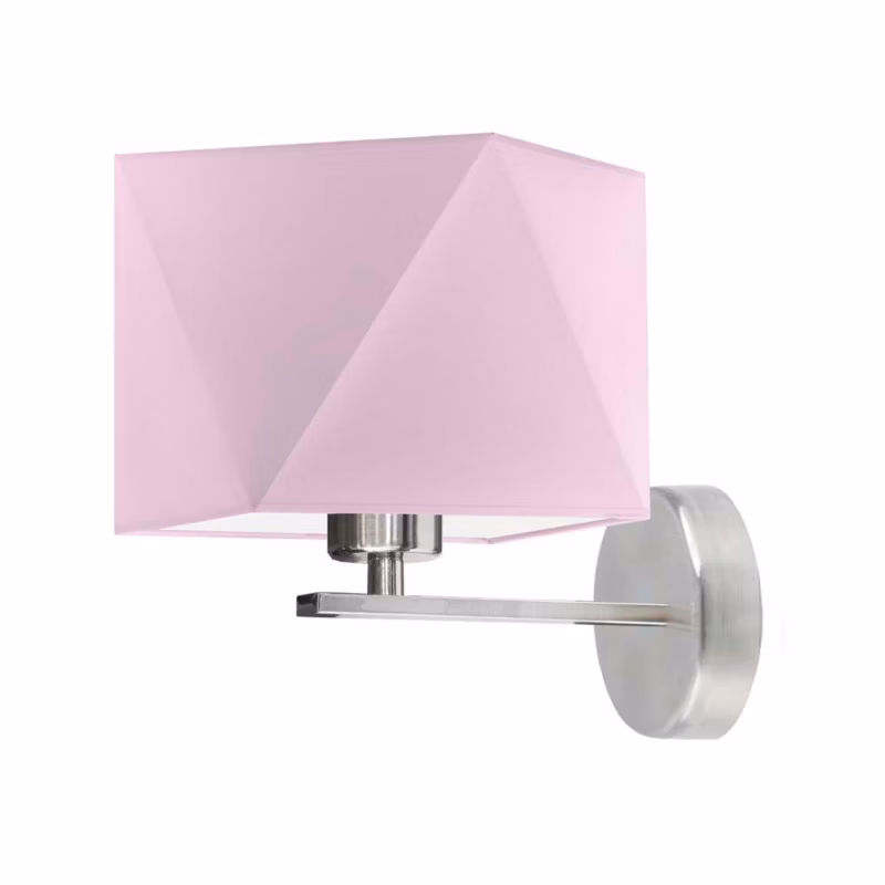 Kinkiet Volta Light Factory Simple Stal szczotkowana/Jasny fioletowy Abażur 1xE27 1szt. 5903628523010