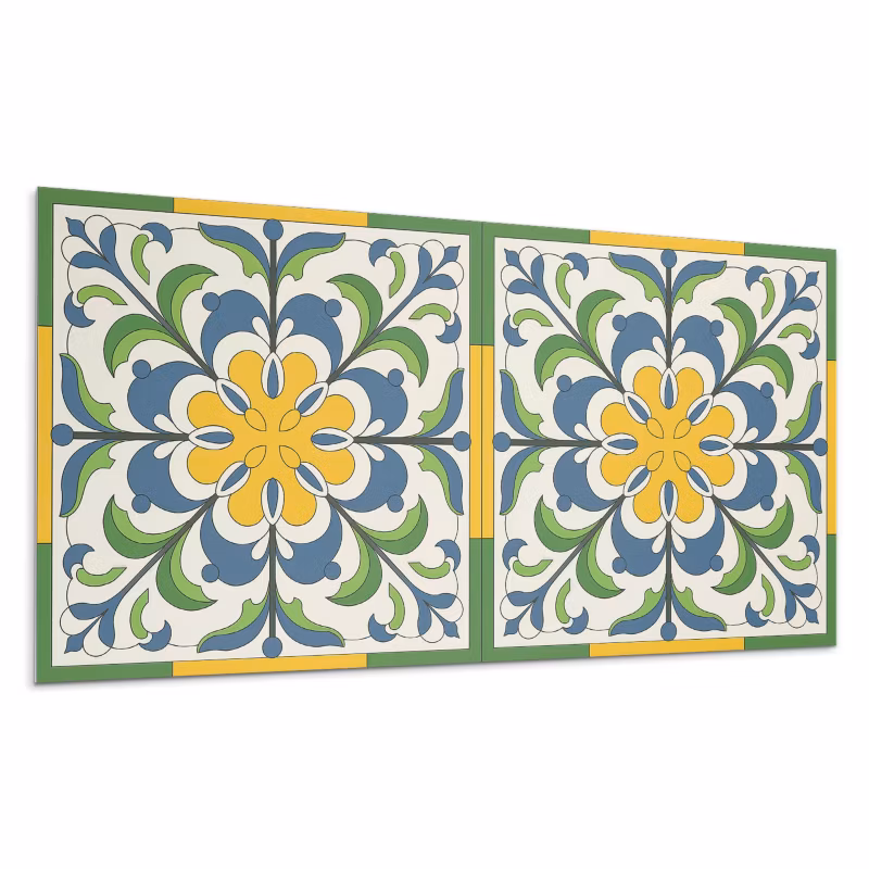 Panele samoprzylepne Wallfluent 40×20 cm Wzór florystyczny z liśćmi 10 szt.