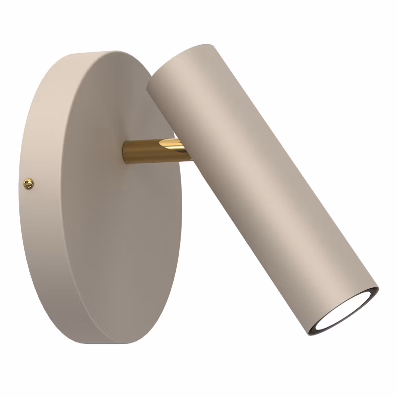 Kinkiet ścienny Luminex Axion beżowo-złoty połysk do czytania 1 x GU10 x 8W IP20 wym: 19,5 x 19,5 x 24 cm – 1 szt.