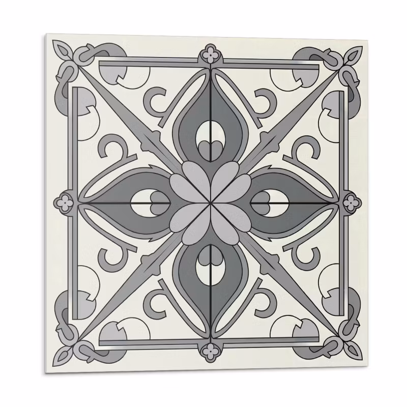 Kafelki samoprzylepne Wallfluent 50×50 cm Symetryczny motyw kwiatowy 4 szt. 4070095575697