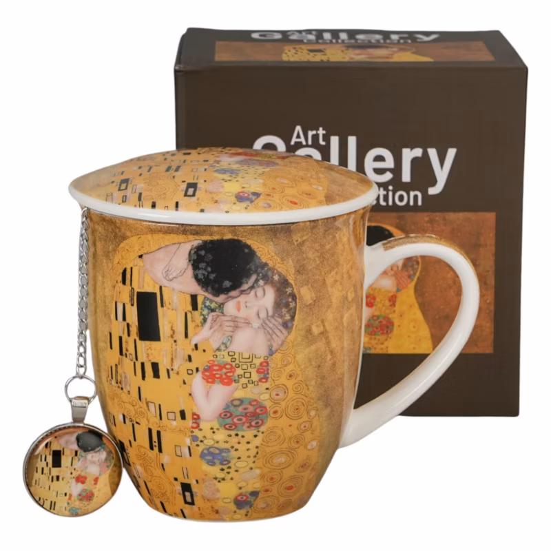 Kubek Gustav Klimt Duo 400ml na stopce z zaparzaczem 1 szt.