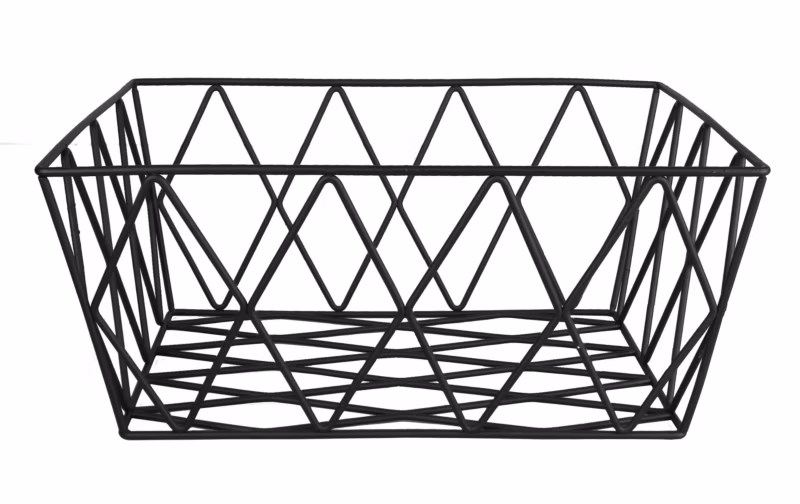 Koszyk łazienkowy Kleine Wolke Slack czarny metalowy design druciany 28x12x19 cm 1 szt.