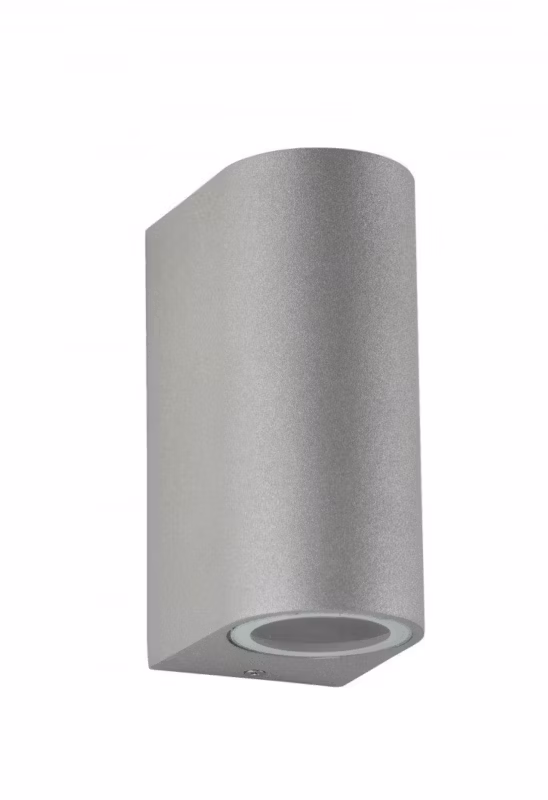 Kinkiet ścienny zewnętrzny SU-MA Mini srebrny 2 x GU10 x IP44 wym: 15 x 6,7 x 9,2 cm – 1 szt.