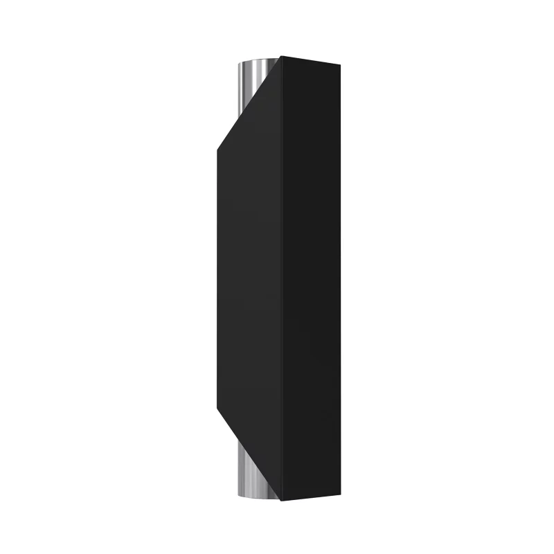 Kinkiet ścienny Luminex Wall czarny mat-chromowany góra-dół 2 x GU10 x 8W IP20 wym: 29 x 6 x 8 cm – 1 szt.