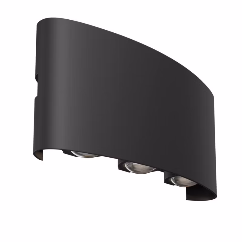 Kinkiet ścienny zewnętrzny Maytoni Strato czarno-transparentny LED 6W 3000K 600lm IP54 wym: 8 x 16,5 x 4,2 cm metal – 1 szt.