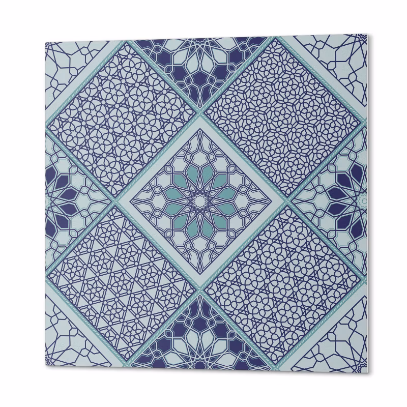 Komplet Kafelków PCV ArtPrintCave 50×50 cm Wzory geometryczne w mozaice 4 szt.