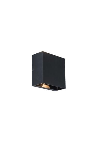 Kinkiet ścienny zewnętrzny Lutec Gemini czarny LED 10W 3000K 400lm IP54 wym: 11 x 11 x 5,4 cm aluminium – 1 szt.
