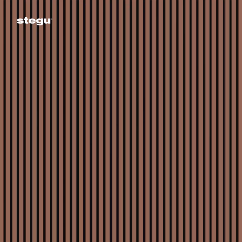 Lamele ścienne na czarnym filcu Stegu Acoustic Line, ceglaste 265×24,5 panele akustyczne 1 szt.