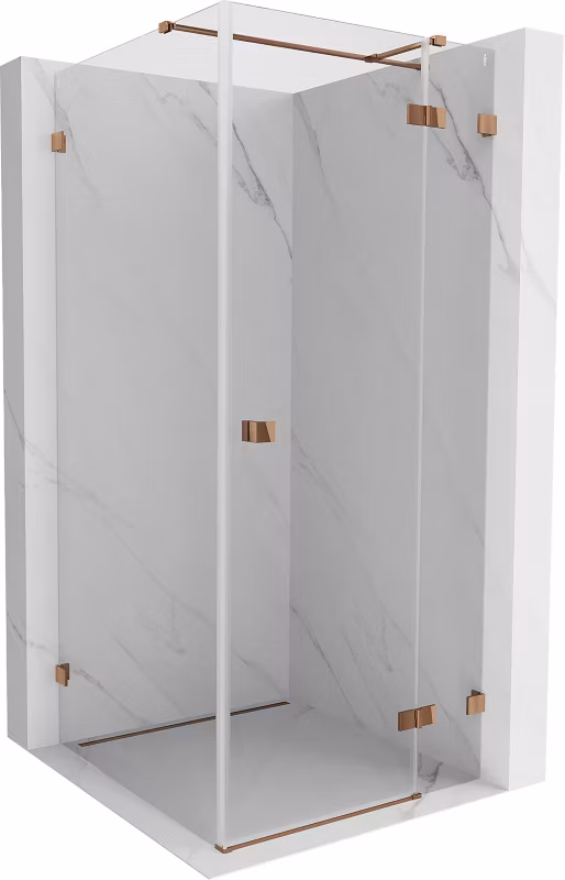 Kabina prysznicowa Mexen Lunar T różowe złoto 120×120 cm 1 szt.