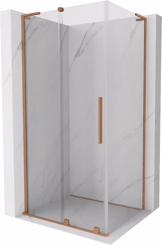 Kabina prysznicowa Mexen Velar L rozsuwana 120 x 85 cm transparent miedź szczotkowana 1 szt.