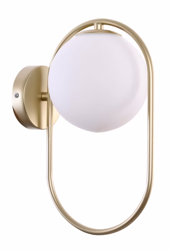 Kinkiet ścienny Candellux Cordel mosiądz-biały 1 x G9 x 28W IP20 wym: 32 x 22 x 15 cm – 1 szt.