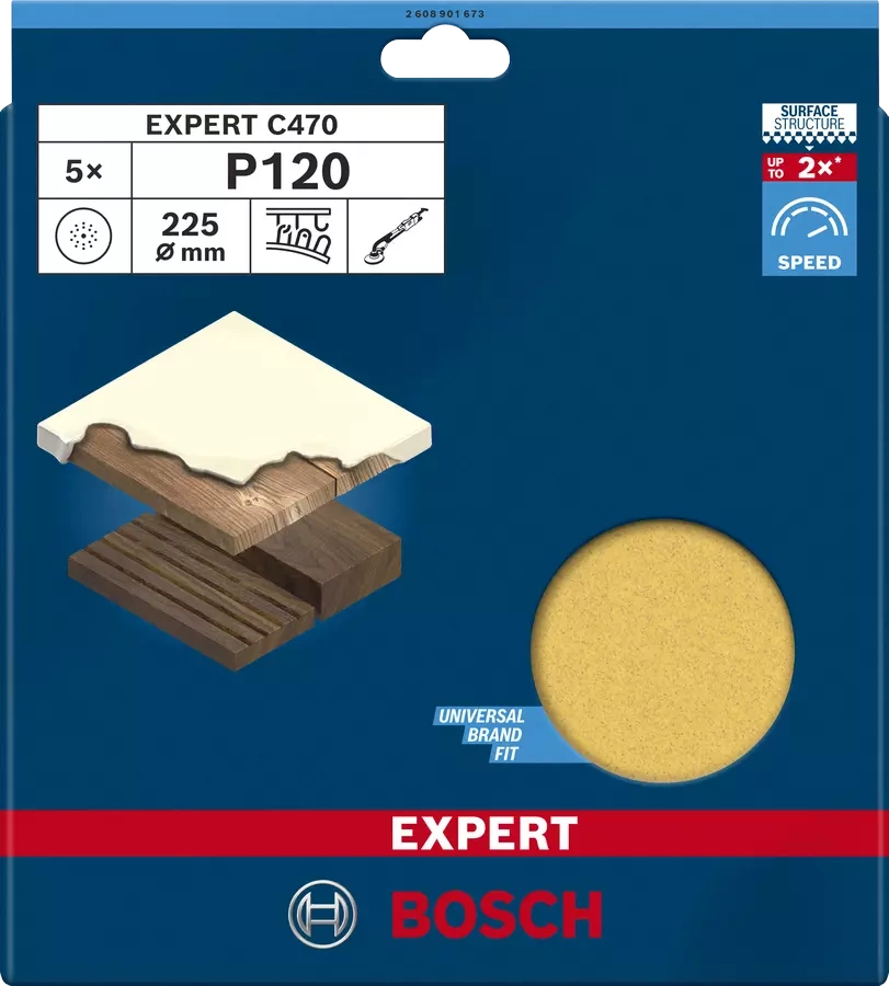 Papier ścierny Bosch Expert C470 2608901673, 225 mm, G 120, 5 szt.