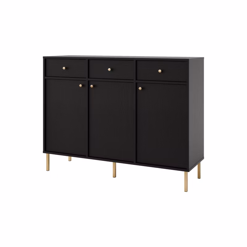 Komoda z szufladami Bonni Sakai 2 3F 3S T827 Czarny 1 szt.