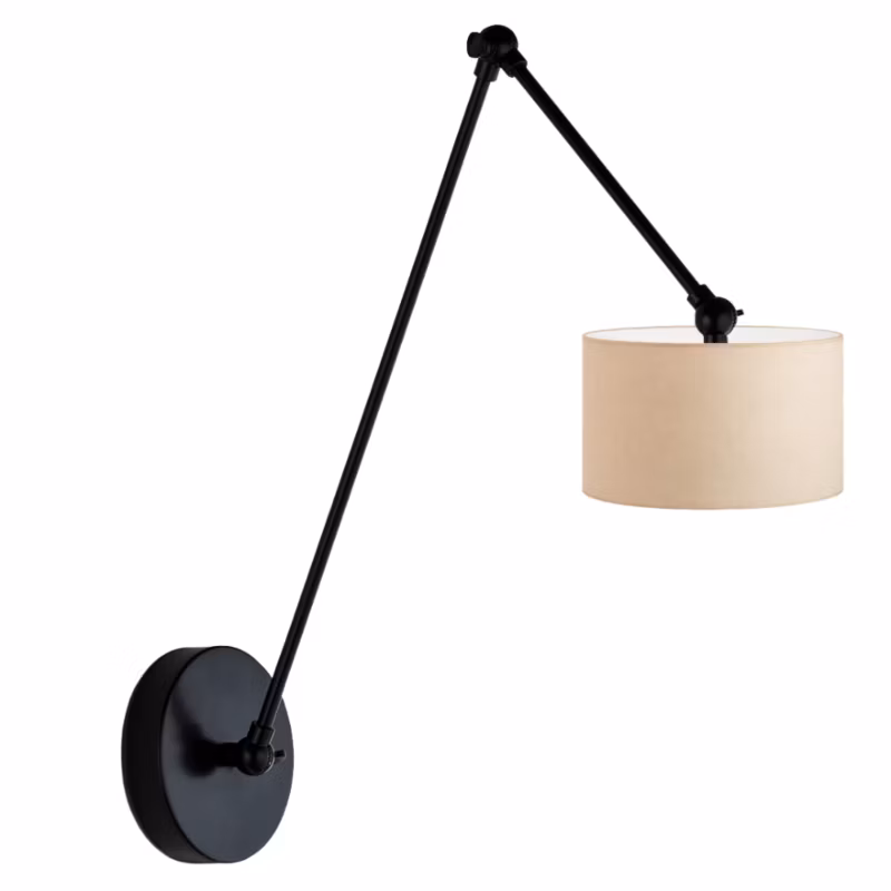 Kinkiet Volta Light Factory Soul Czarny/Beżowy Abażur 1xE27 1szt. 5903628750225