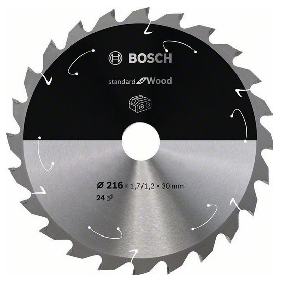 Tarcza do akumulatorowych pilarek ręcznych Bosch Standard for Wood 216×30 T24