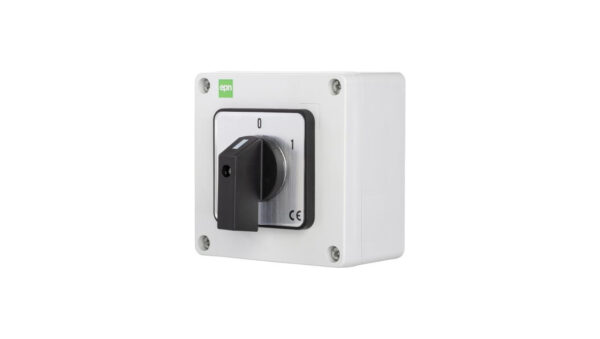 Łącznik krzywkowy 32A/3F 0-1 w obudowie IP65 szary 105x105x66 6170-00