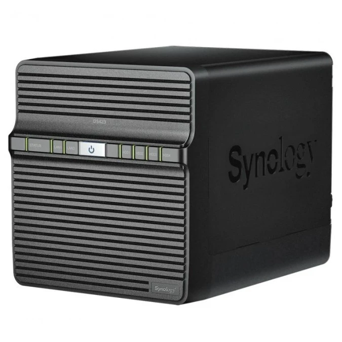 Synology DS423 4‑zatokowy serwer NAS, ARM, 2GB RAM, 1GbE RJ‑45, Tower