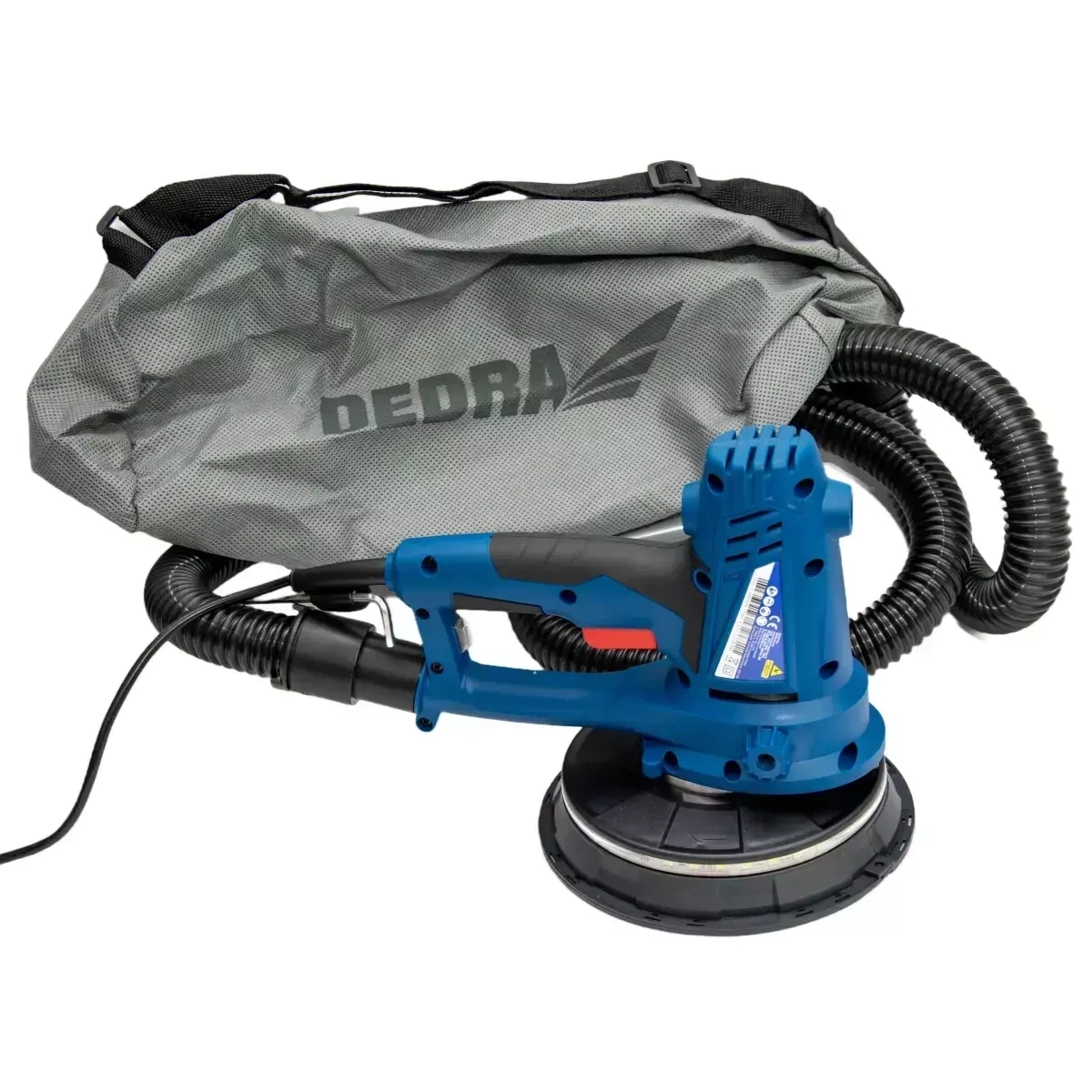 Szlifierka do gipsu DEDRA DED7764 – 750W. Krążki 180mm. Oświetlenie LED 360º