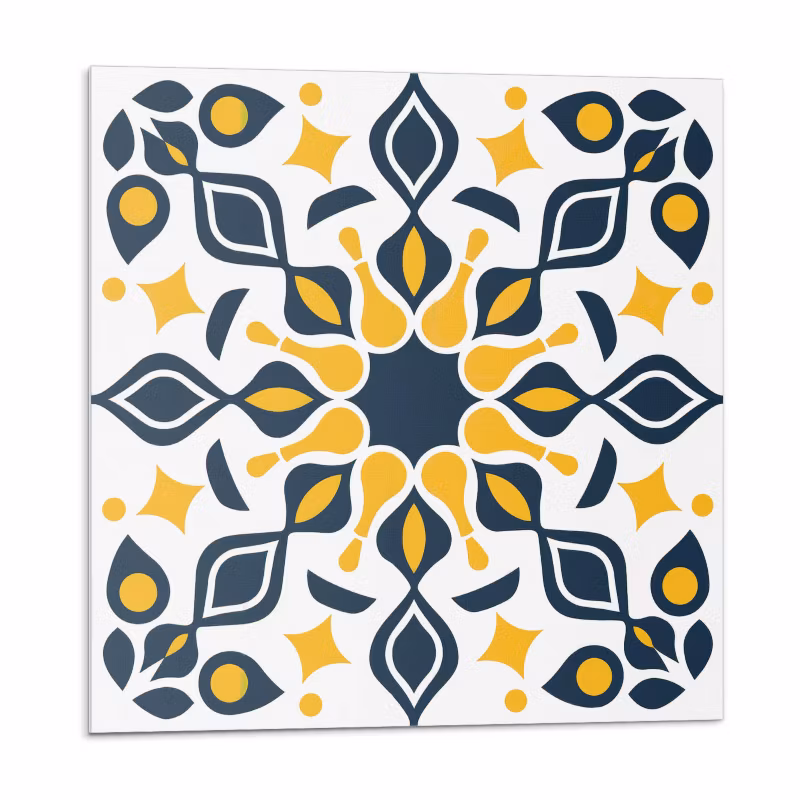 Kafelki samoprzylepne Wallfluent 50×50 cm Symetryczne kwiatowe aranżacje 4 szt.