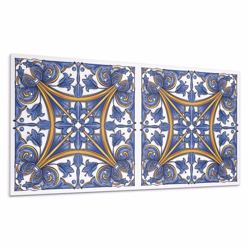 Kafelki samoprzylepne Wallfluent 60×30 cm Ornamentalna zieleń w artystycznym układzie 6 szt.