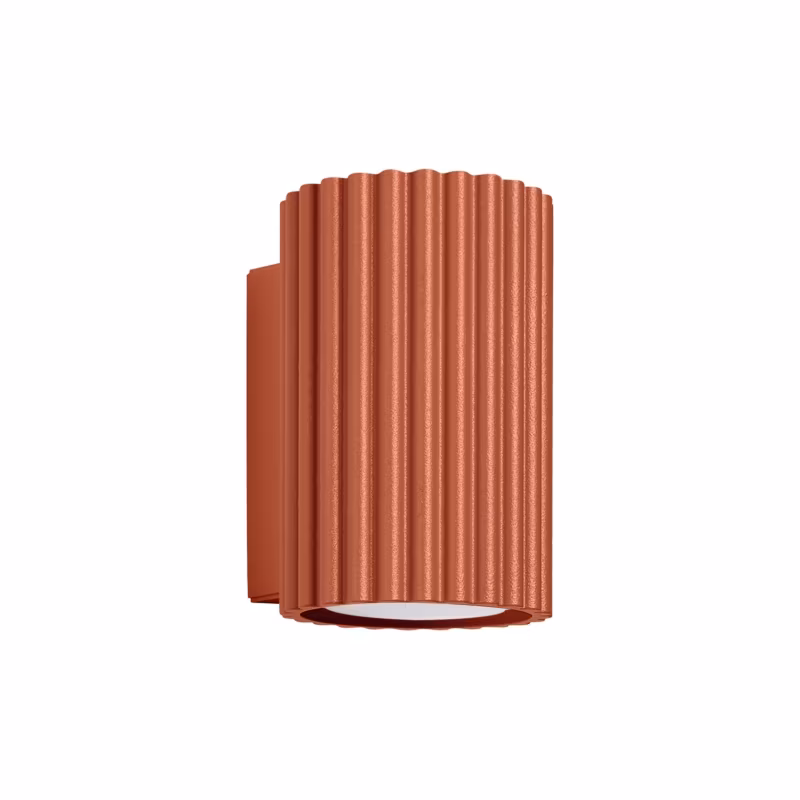 Kinkiet ścienny Sollux Lighting Karbon ochra czerwona góra-dół 1 x GU10 x IP20 wym: 10 x 6,5 x 8,5 cm – 1 szt.