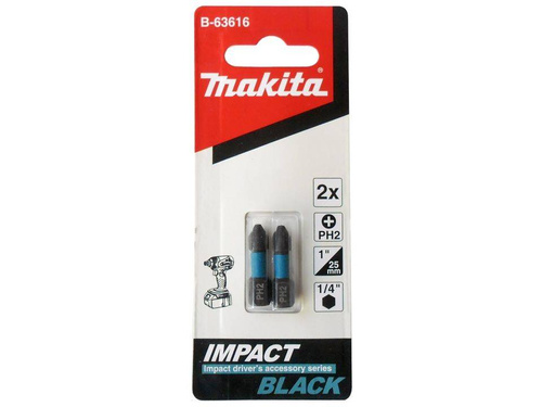 Bity udarowe PH2 25mm x2 1/4″ Makita B-63616 Impact Black