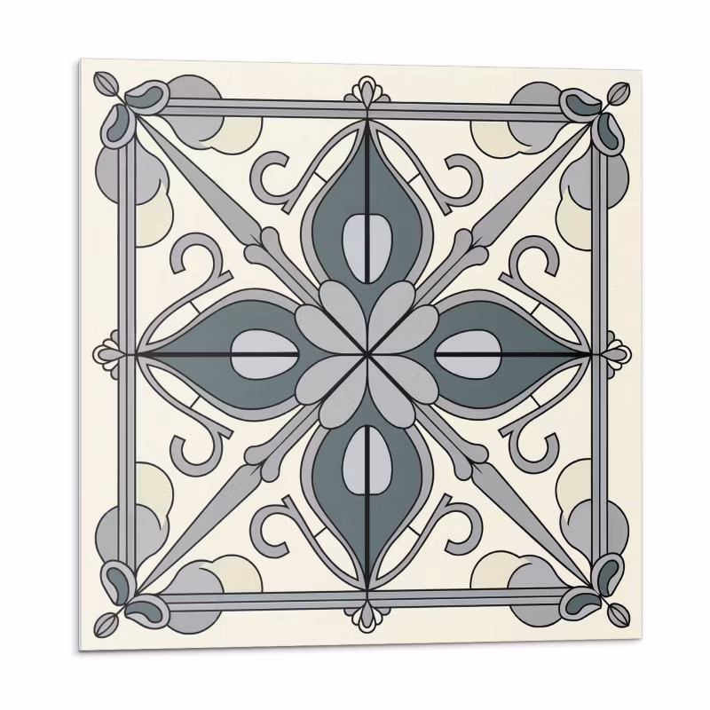 Kafelki samoprzylepne Wallfluent 20×20 cm Ornamentalny wzór kwiatów 20 szt. 4070095566169