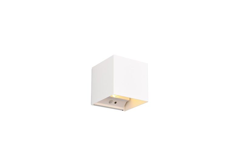 Kinkiet zewnętrzny z czujnikiem RL Talent biały LED 1W 3000K 2x50lm IP44 wym: 10 x 10 x 10,5 cm metal – 1 szt.