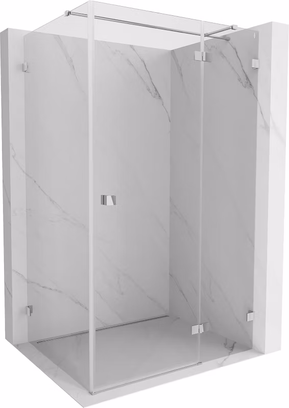 Kabina prysznicowa prostokątna Mexen Lunar T transparent chrom 135×80 cm 1 szt.