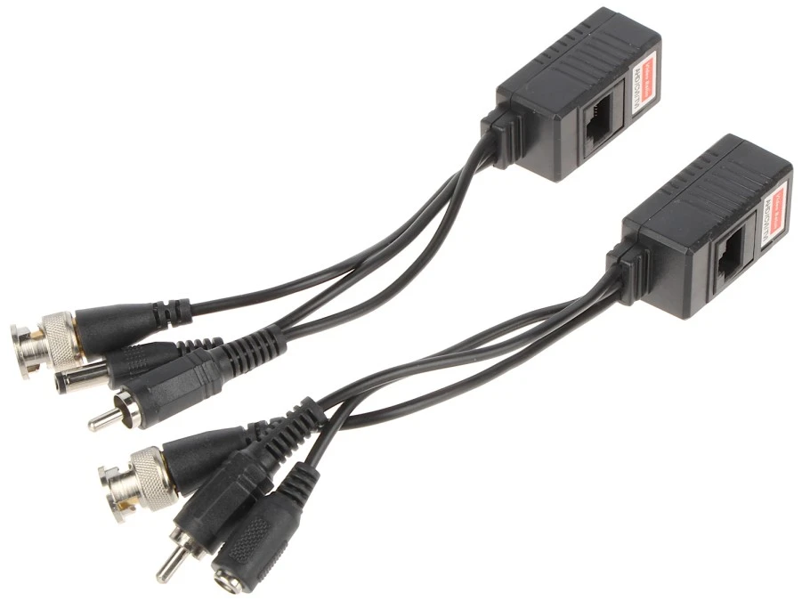 Transformator do przesyłania sygnału audio + wideo + zasilanie po skrętce AHD, HD‑CVI, HD‑TVI, CVBS, 4K UHD TR‑1AUZ