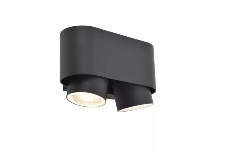 Kinkiet ścienny zewnętrzny Lutec Cypres szaro-biały 2 x GU10 x 7W IP44 wym: 10,7 x 17,3 x 8,8 cm – 1 szt.