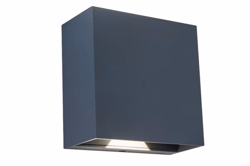 Kinkiet zewnętrzny Lutec GEMINI antracyt LED 10W 4000K 400lm IP54 wym:11x11x5,4cm – 1 szt.