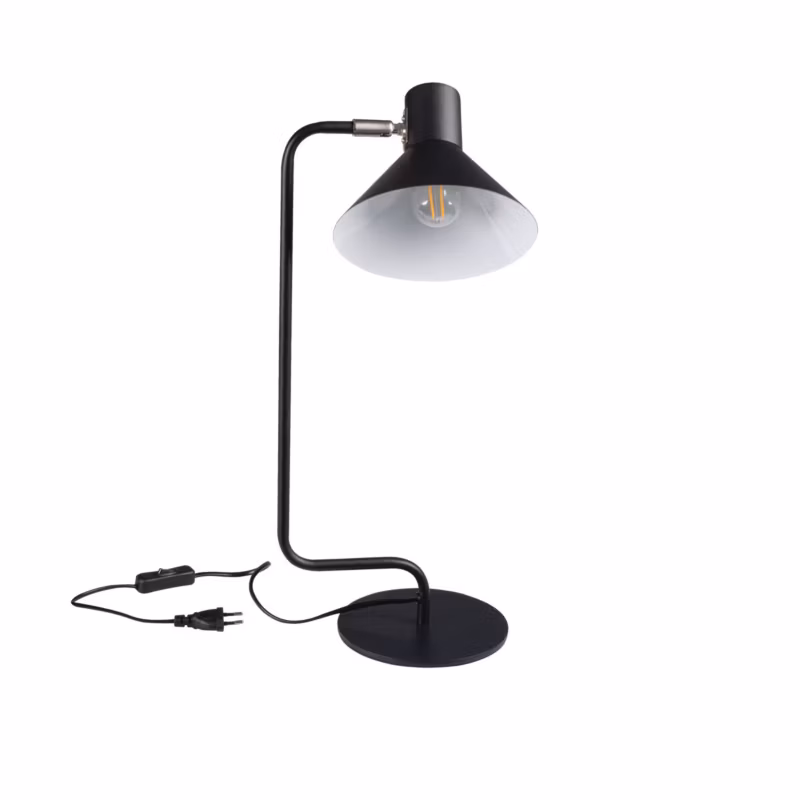 Lampa biurkowa Kanlux Nedia czarna 1 x E14 x 10W IP20 wym: 50.5 x 21.5 x 21.5 cm metal – 1 szt.