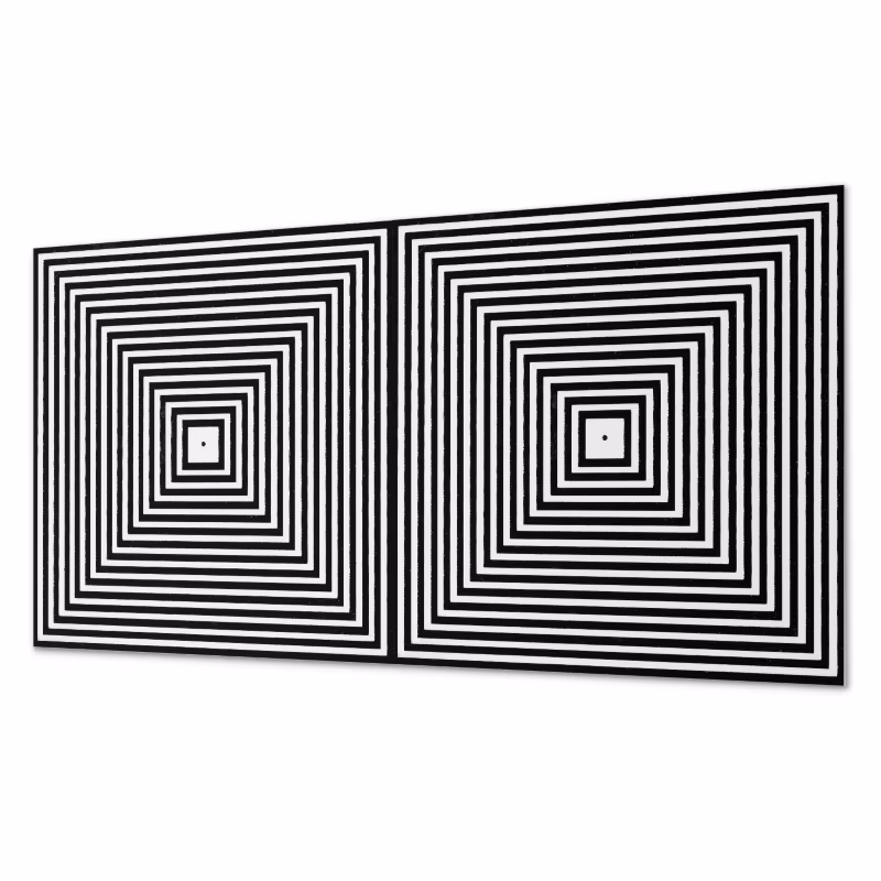 Komplet Kafelków Samoprzylepnych ArtPrintCave 60×30 cm Koncentryczne linie w kwadratach 6 szt.