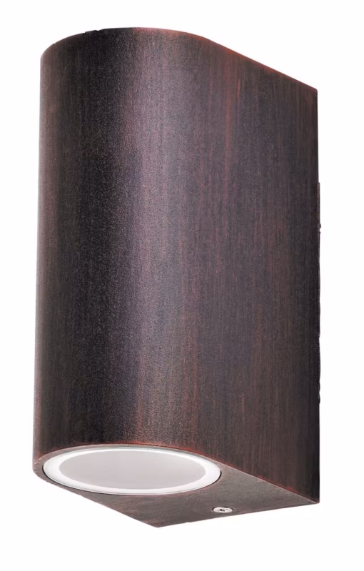 Kinkiet ścienny zewnętrzny Rabalux Chile brąz antyczny 2 x GU10 x 35W IP44 wym: 14,5 x 6,5 x 9,4 cm – 1 szt.